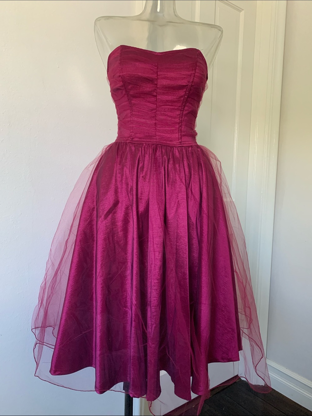RockSteady Magenta Strapless Tulle Dress